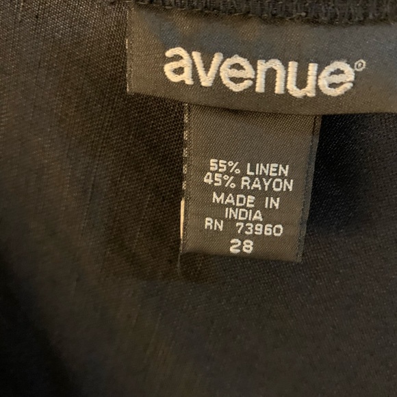 Black Linen Wrap Dress Size 28 from Avenue - Picture 3 of 4
